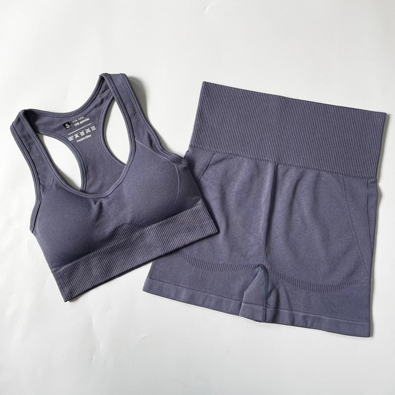 Women Fitness Set Workout Sportswear  Crop Top, Leggings , Sports Suit