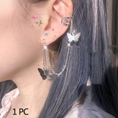 Sparkling Earings Butterfly Clips