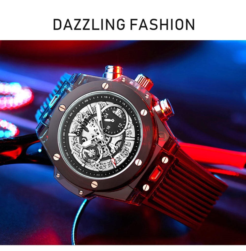 Branded Transparent Fashion Casual Quartz  Wrist Watch