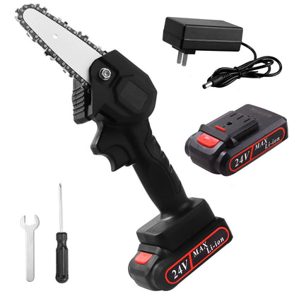 Electric Chainsaw 21V Portable Handheld Cordless Pruning Shears Chainsaw for Woodworking Garden Tools Cutting