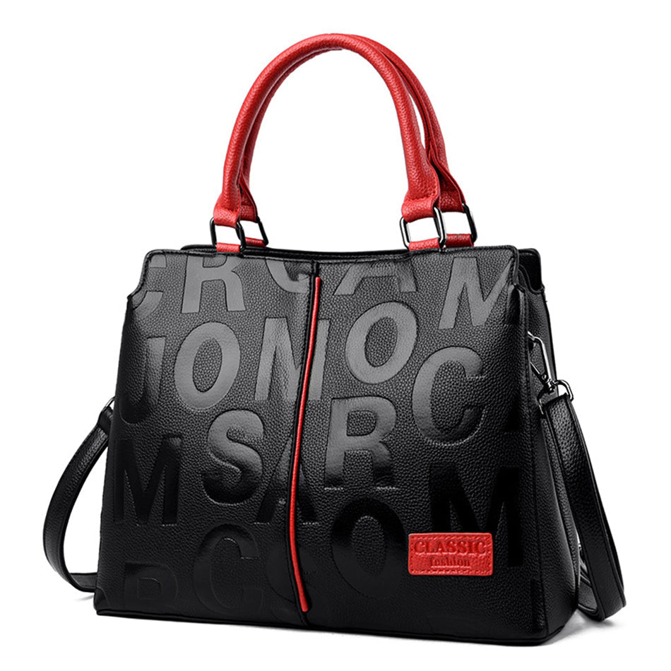 Ladies Quality Leather Letter Shoulder Bags