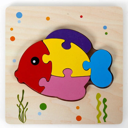 Montessori-leerpuzzel van hout – Kleurenplezier (1+1 Gratis)
