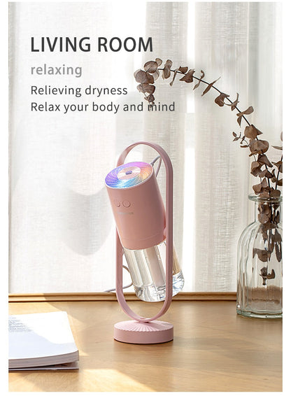 Mini Portable Wireless Usb Charging Humidifier Mute Projection Lamp 360 Rotating Aromatherapy Diffuser For Home Bedroom