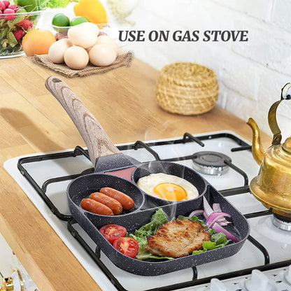 Non-stick Multi-section Frying Pans All-in-one Breakfast Pan Frying Pans and Griddle Pan for Home Kitchens