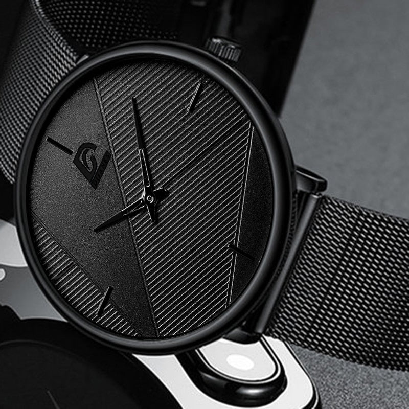 Fashion  Classic Black Men Watch