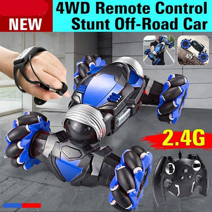 RC Car 4WD Radio Control Stunt Car Gesture Induction Twisting Off-Road Vehicle Drift RC Toys With Light & Music