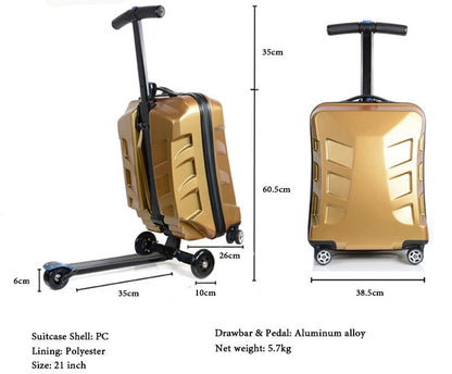 Scooter travel suitcase - travel backpack luggage on wheels
