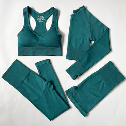 Women Fitness Set Workout Sportswear  Crop Top, Leggings , Sports Suit