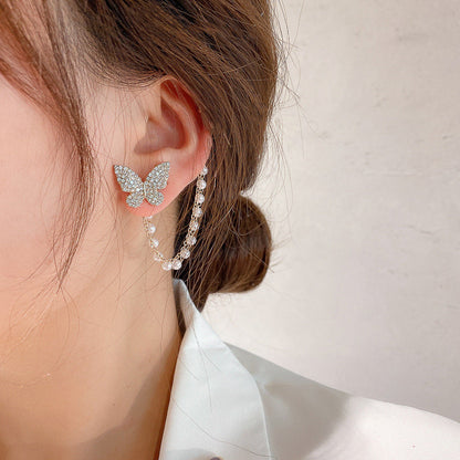 Sparkling Earings Butterfly Clips