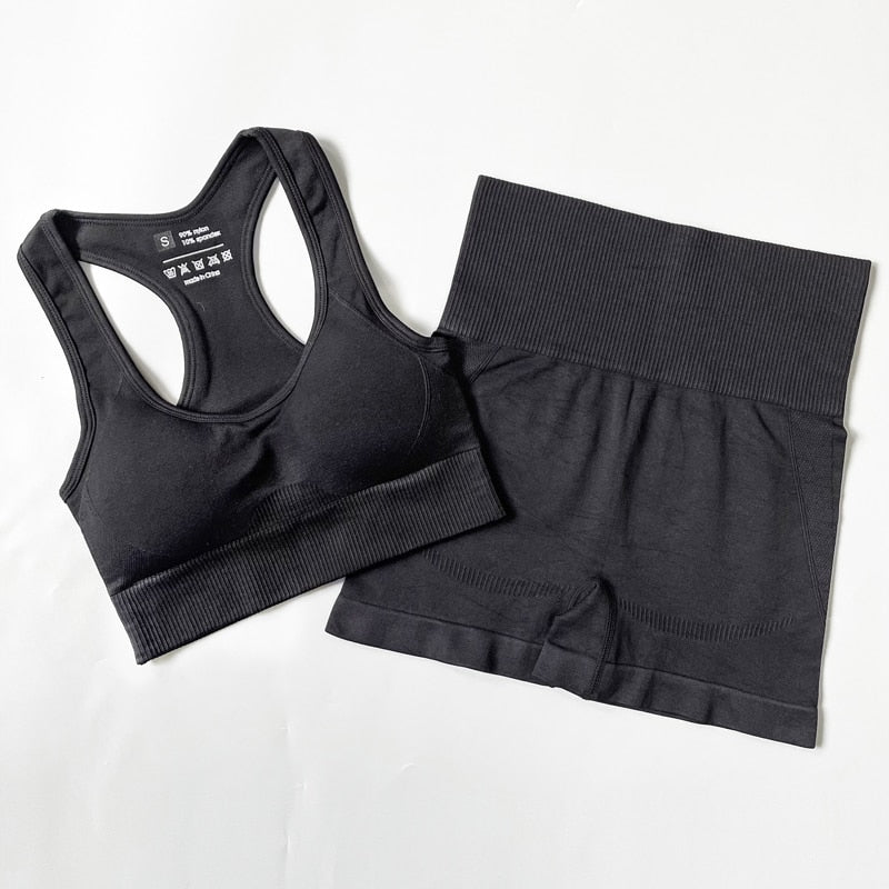 Women Fitness Set Workout Sportswear  Crop Top, Leggings , Sports Suit