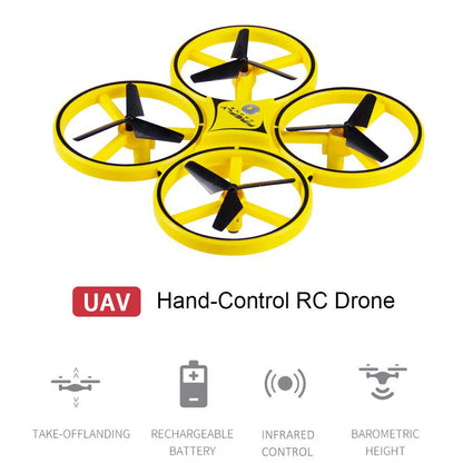 RC Drone Quadcopter Infrared Induction Hand Control Drones Toys Gift