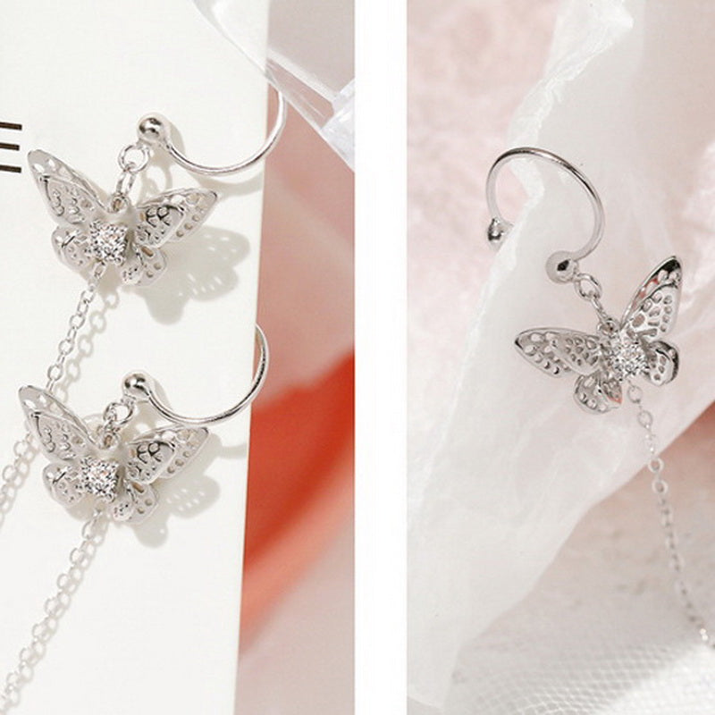 Sparkling Earings Butterfly Clips