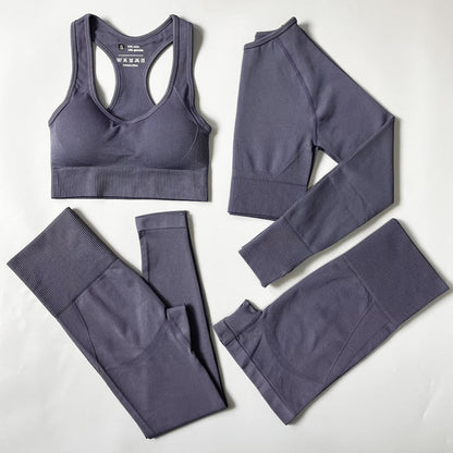 Women Fitness Set Workout Sportswear  Crop Top, Leggings , Sports Suit