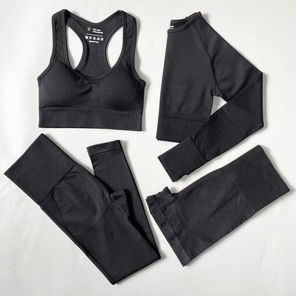 Women Fitness Set Workout Sportswear  Crop Top, Leggings , Sports Suit
