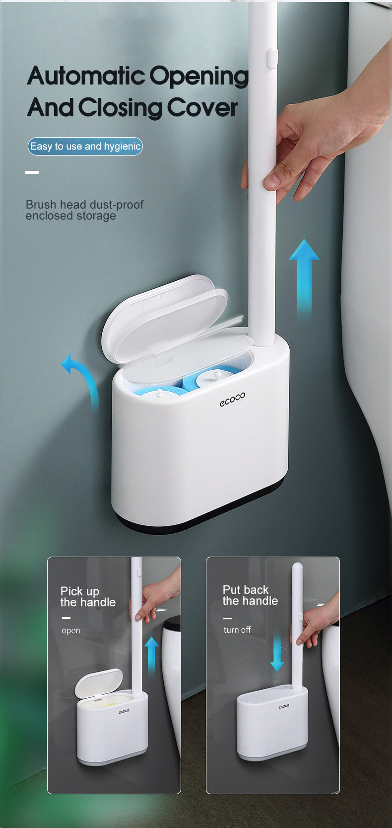 Toilet Brush with disposable sponge