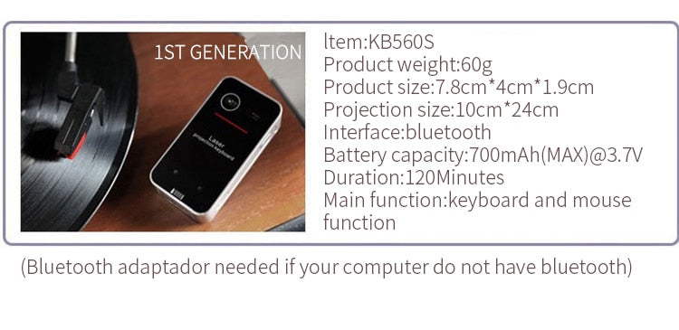 High Tech Virtual Laser Keyboard