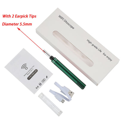 Ear Cleaner Wax Removal Tool Ear Cleaning Camera Otoscope Wireless LED Light Oral Inspection for Android IOS