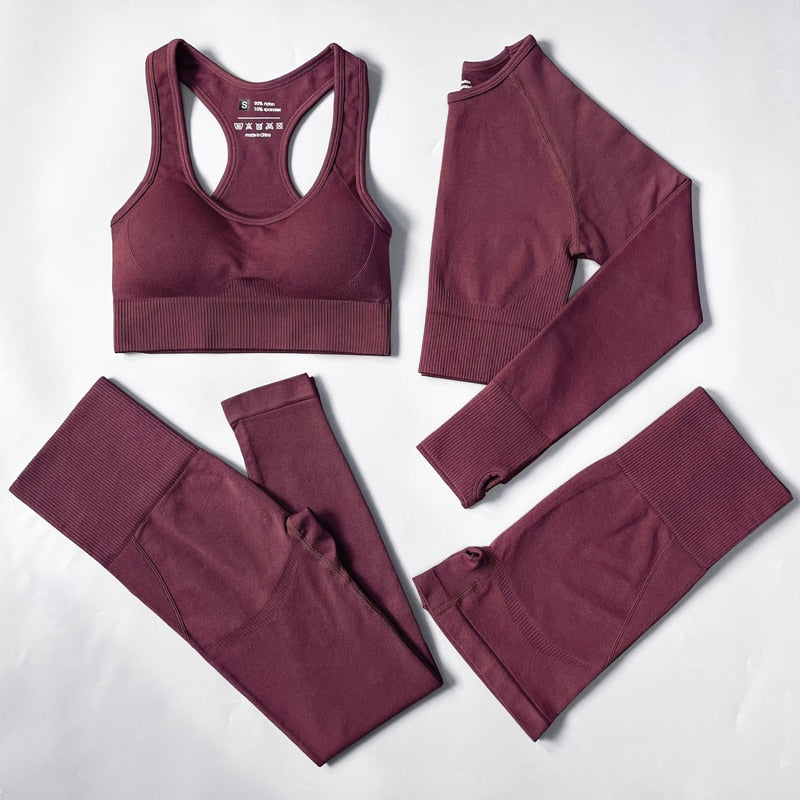 Women Fitness Set Workout Sportswear  Crop Top, Leggings , Sports Suit