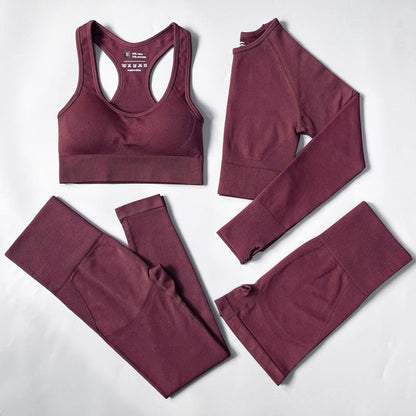 Women Fitness Set Workout Sportswear  Crop Top, Leggings , Sports Suit