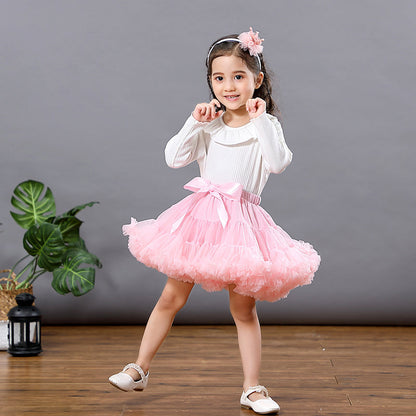 Girl Kids Fluffy Skirt Ballerina Party Clothes