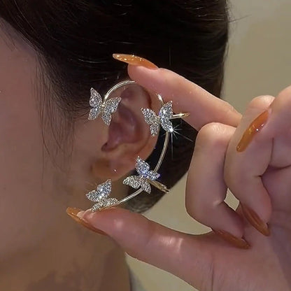 Sparkling Earings Butterfly Clips