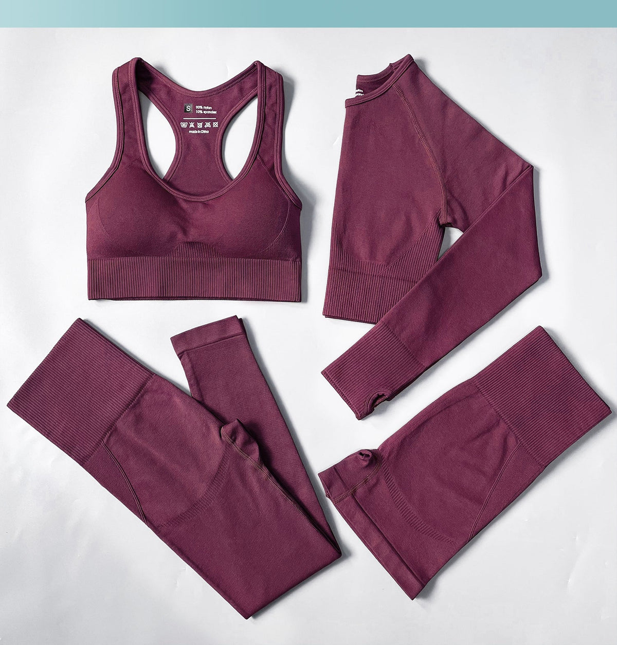 Women Fitness Set Workout Sportswear  Crop Top, Leggings , Sports Suit