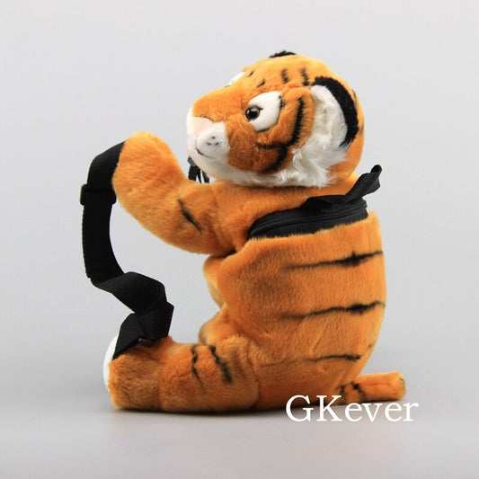 Lovely Tiger Plush Backpack White Color Tiger Stuffed Animals Soft Stuffed Toy Dolls 34 cm