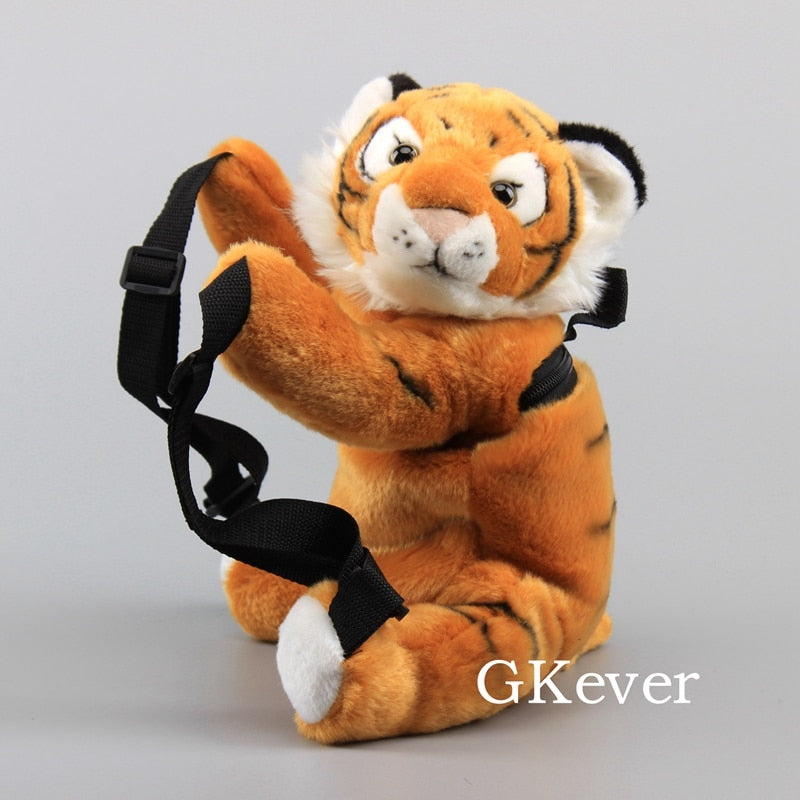Lovely Tiger Plush Backpack White Color Tiger Stuffed Animals Soft Stuffed Toy Dolls 34 cm