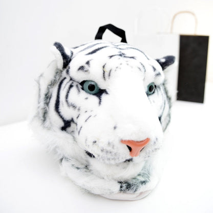 3D Animal Design Backpack Tiger Lion Leopard Panda Fur Bags