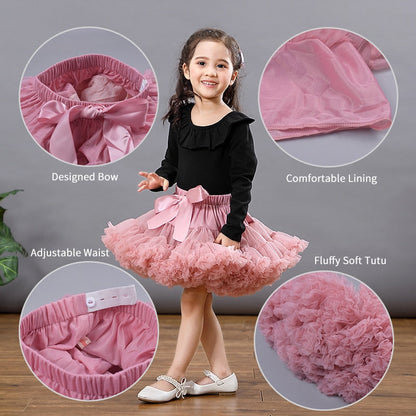 Girl Kids Fluffy Skirt Ballerina Party Clothes