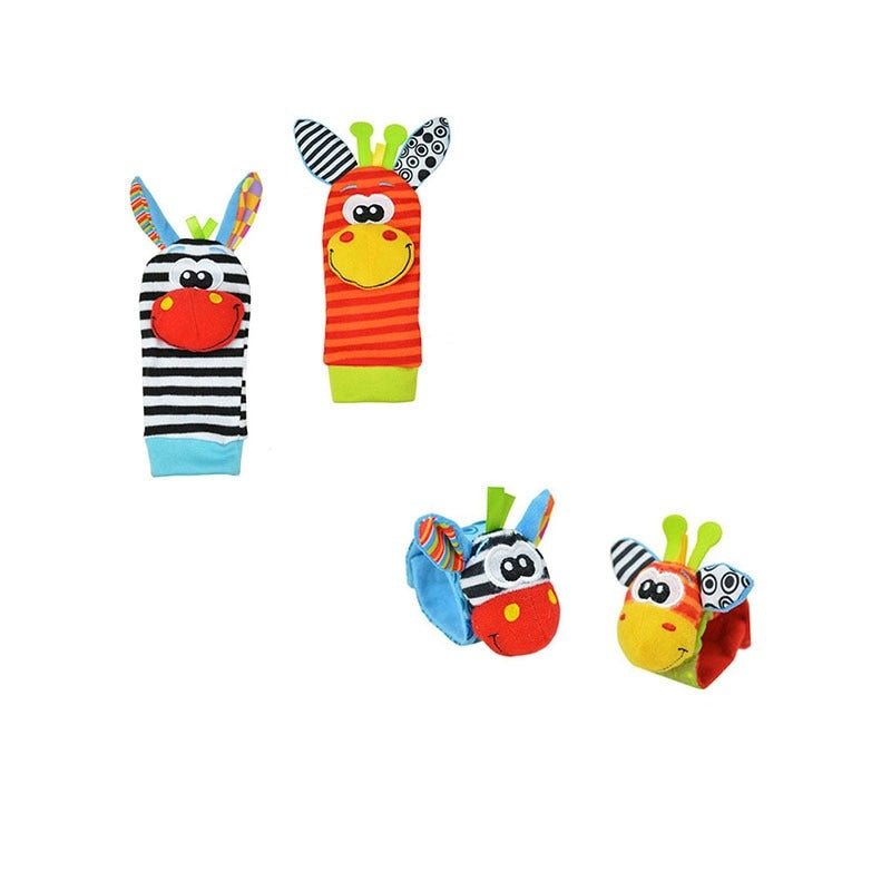 Sensorische rammelaarset voor baby's met hand- en voetspel – WackelSpaß (1 kopen, 1 gratis)