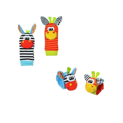 Sensorische rammelaarset voor baby's met hand- en voetspel – WackelSpaß (1 kopen, 1 gratis)