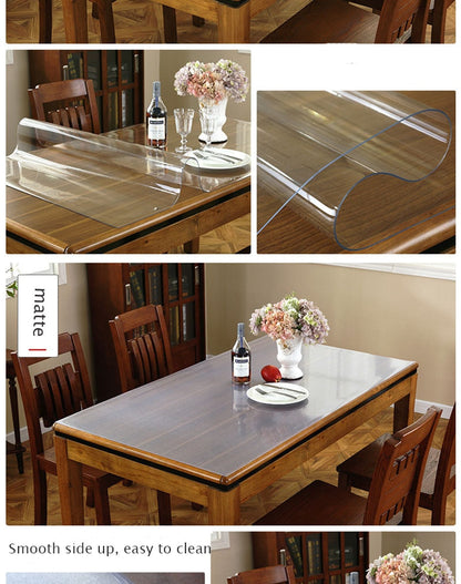 Furniture  Thin Glass Table Mat Cover Protection