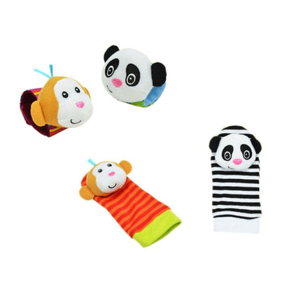 Sensorische rammelaarset voor baby's met hand- en voetspel – WackelSpaß (1 kopen, 1 gratis)