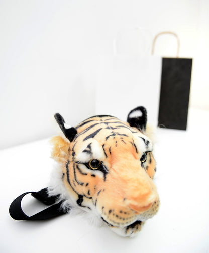 3D Animal Design Backpack Tiger Lion Leopard Panda Fur Bags