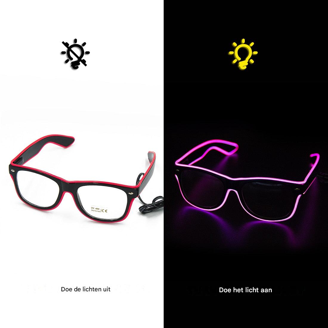 Oplichtende Neon Bril - LumaGlow