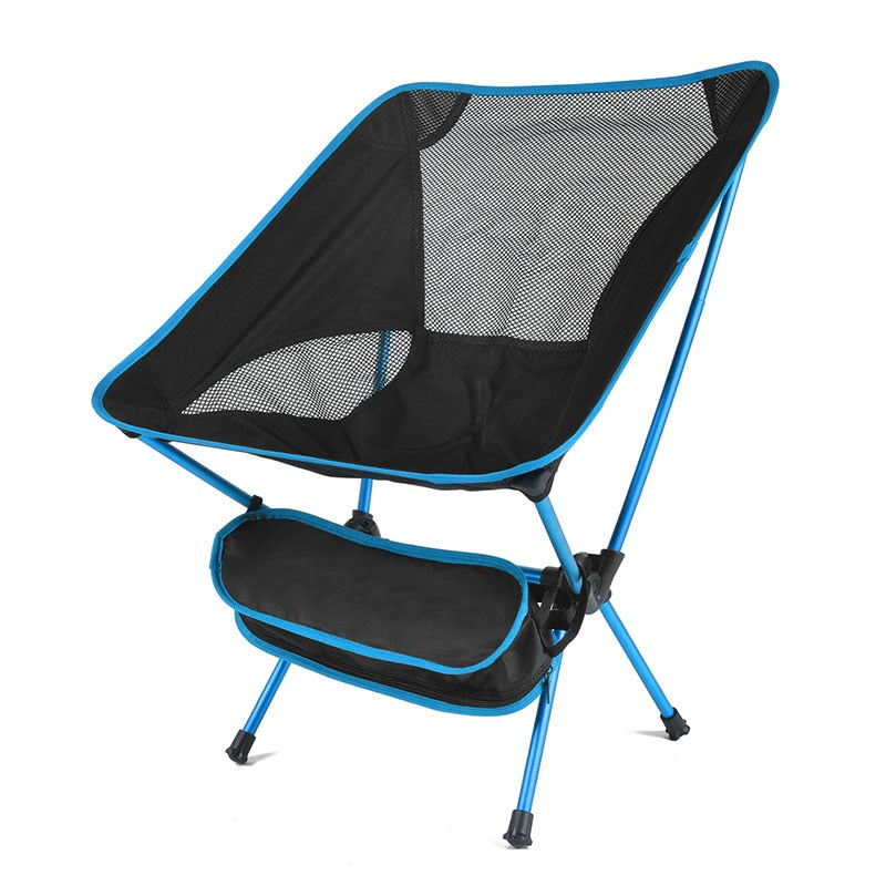 Ultralight Folding Chair Outdoor Camping Chair -   Portable Beach Hiking Picnic Seat Fishing Tools Chair