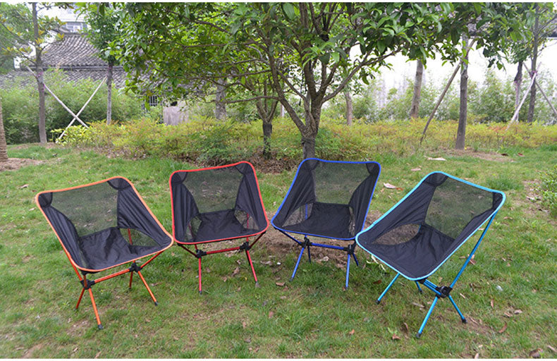 Ultralight Folding Chair Outdoor Camping Chair -   Portable Beach Hiking Picnic Seat Fishing Tools Chair