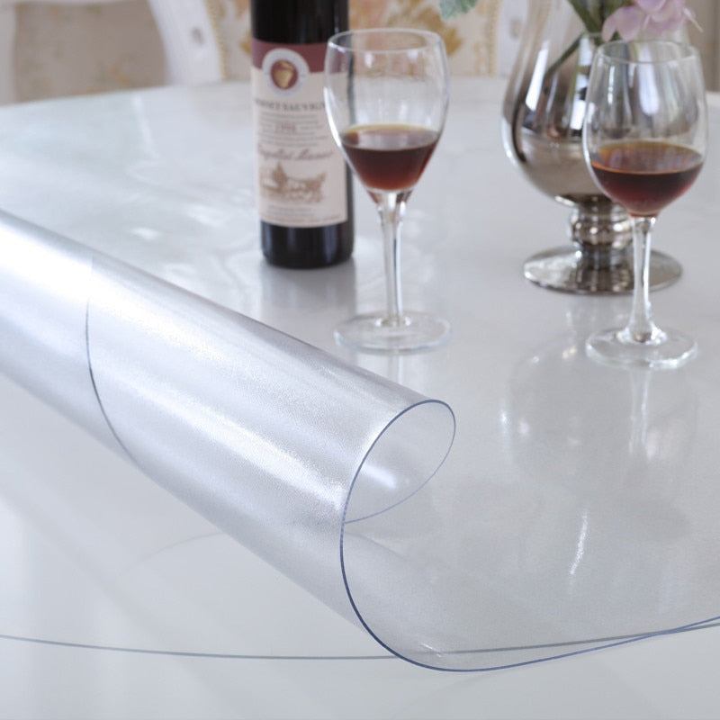 Furniture  Thin Glass Table Mat Cover Protection