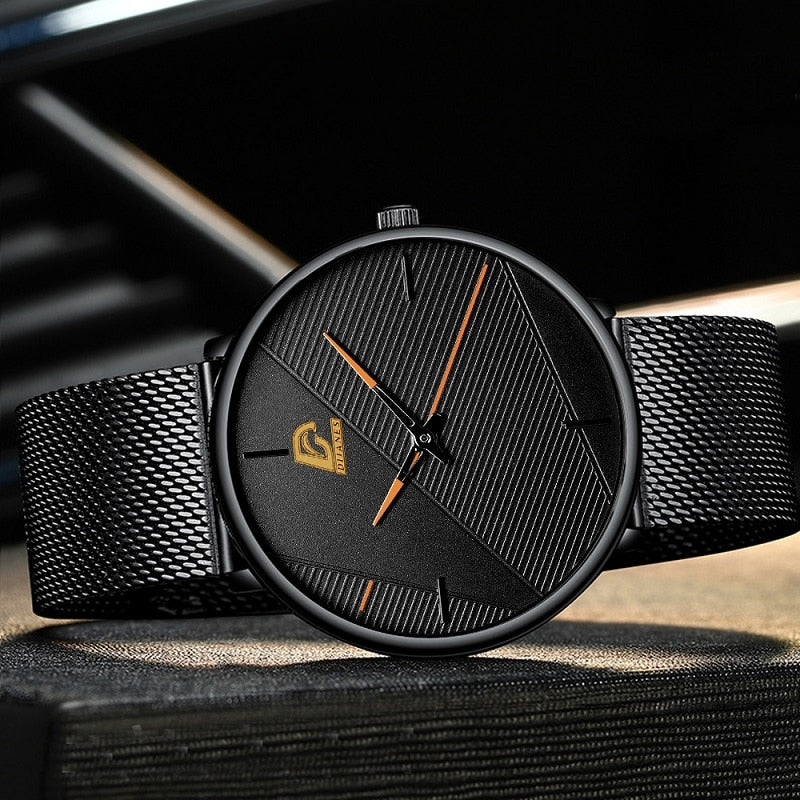 Fashion  Classic Black Men Watch