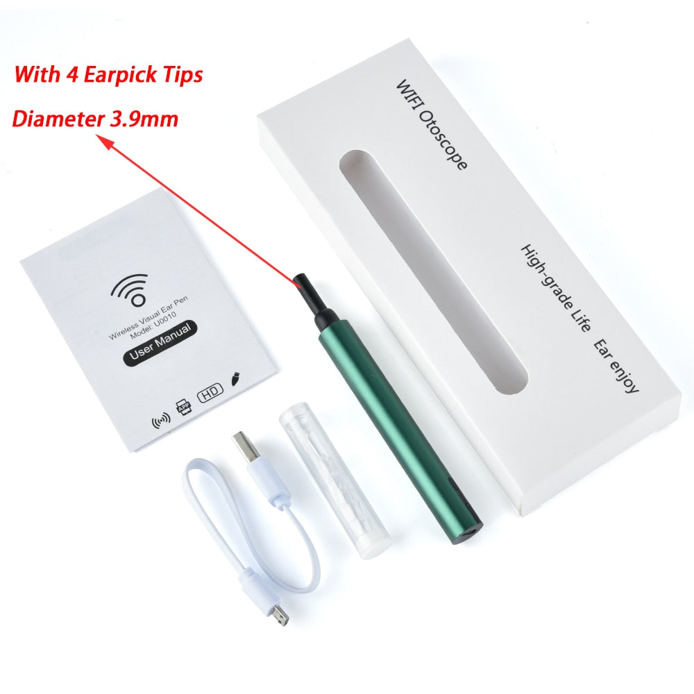 Ear Cleaner Wax Removal Tool Ear Cleaning Camera Otoscope Wireless LED Light Oral Inspection for Android IOS