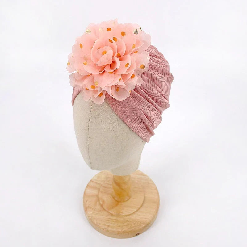 Zachte baby-turbanmuts met ruches – Herfstmagie KnuffelGlans (1+1 Gratis)