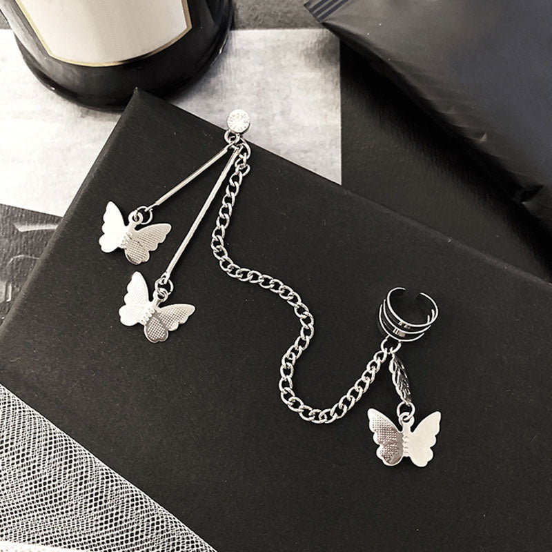 Sparkling Earings Butterfly Clips