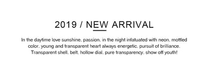 Branded Transparent Fashion Casual Quartz  Wrist Watch