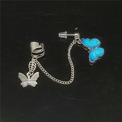 Sparkling Earings Butterfly Clips