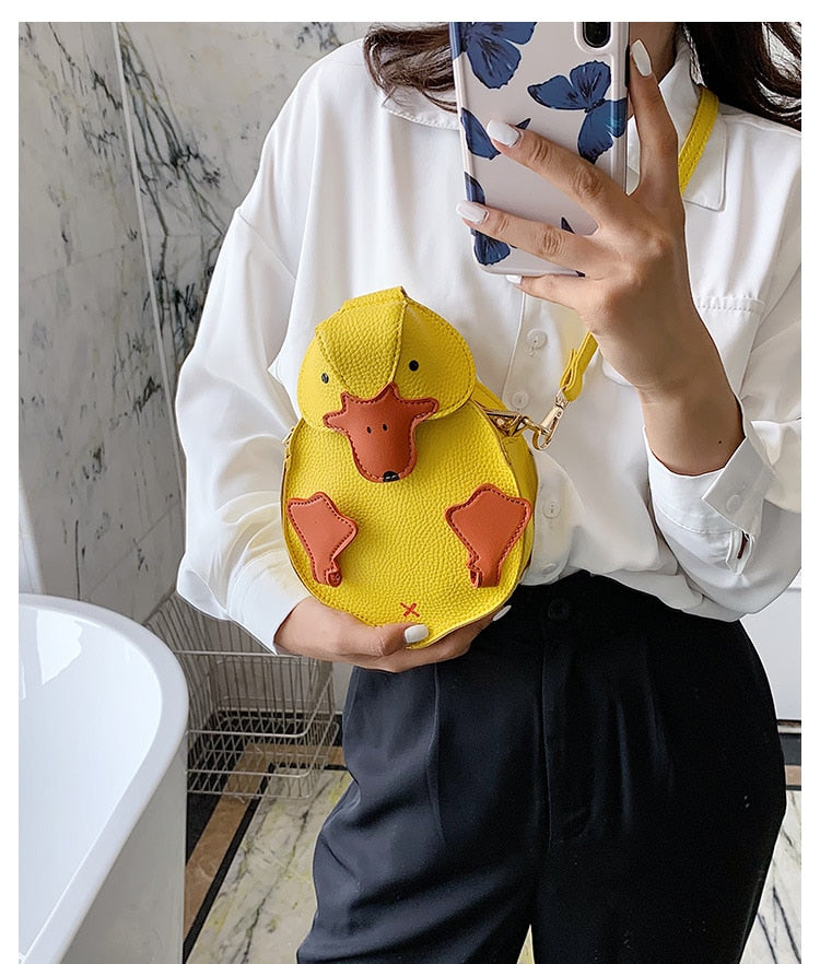 Cute Cartoon Duck Ladies Shoulder Bag