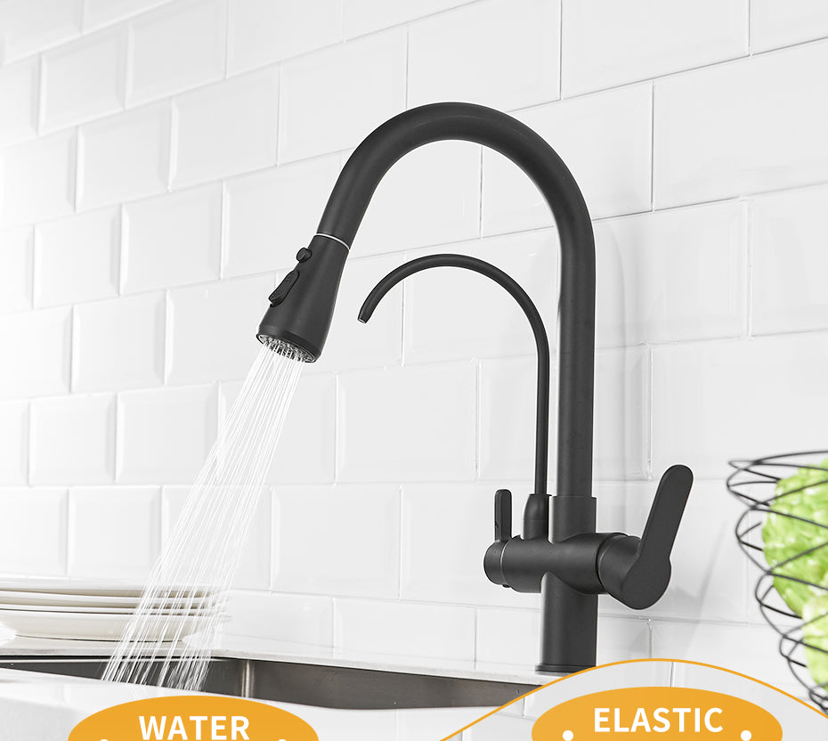 Elegant Kitchen Faucet Sensor Smart Touch Pull Out  Tap