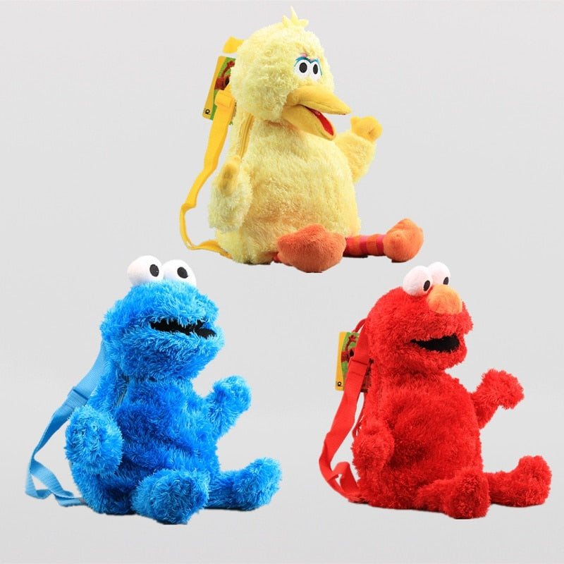 Sesame Street Bags - Elmo , Big Bird & Cookie Monster