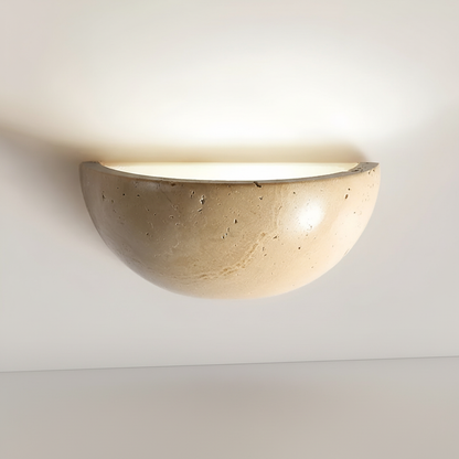 Halfronde stenen wandlamp - WabiShine