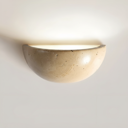 Halfronde stenen wandlamp - WabiShine